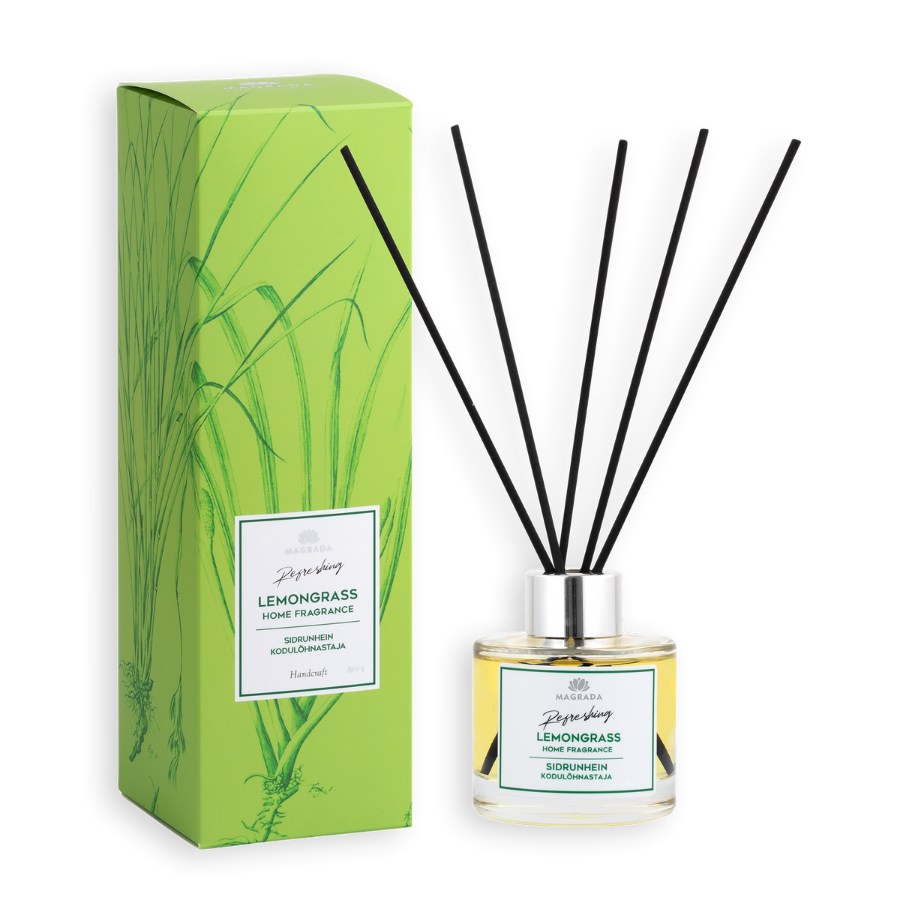 lemongrass sidrunhein looduslik natural kodulõhnastaja reed diffuser home fragrance refreshing