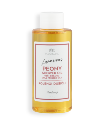 Travel size Peony shower oil with organic fruit oils 75 ml