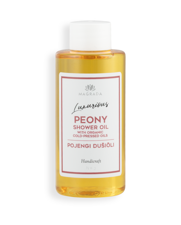 Travel size Peony shower oil with organic fruit oils 75 ml